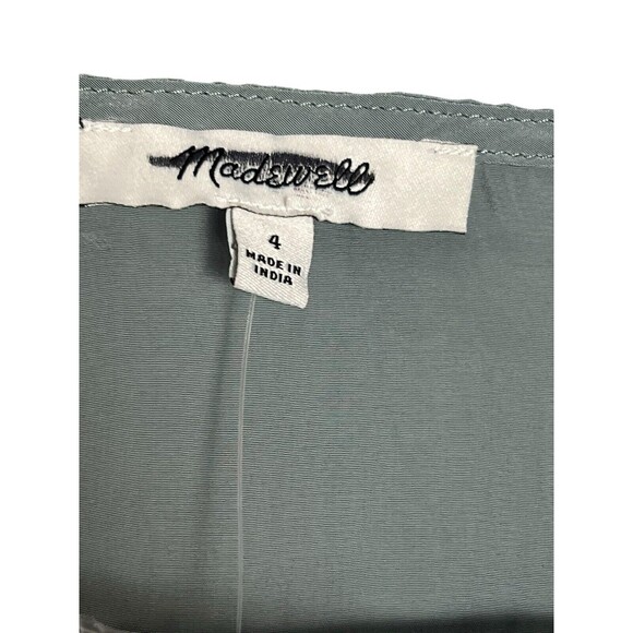 Madewell‎  Bell-Sleeve Wrap Top Blue-Gray Size 4 New  NP057 Faded river - Picture 7 of 14